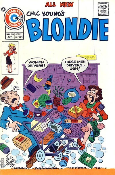 BLONDIE #214 original comic book art DAGWOOD SUPERHERO TONIC EXPLOSION ...