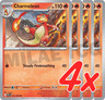 4x Charmeleon 012/094 PFL Phantasmal Flames Pokemon Playset NM