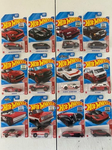 2025 ? Hot Wheels: Factory Sealed  TARGET RED EDITION Full Set Of 12 Cars NEW