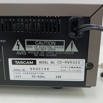 TASCAM CD-RW5000 Professional CD Recorder with Remote Control