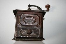 Alte antike Kaffeemühle, Leinbrock Werke , Blechgehäuse  S. Fotos