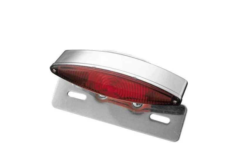 Fanale Posteriore Per Moto NATGIC Stile Hawk - Universale 12V, Con Alloggiamento In Alluminio Nero, Luce Freno, Posizione E Targa - 2