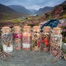 Witch Bottle Scottish Handmade Ritual Vial Gift Luck Love Protection