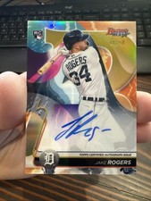 2020 Bowman's Best Best of '20 Autographs Green Refractor Jake Rogers 38/50