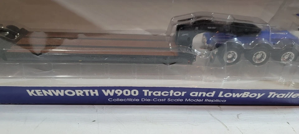 Norscot 62102 Blue Kenworth W900 Tractor and Lowboy Trailer 1:50 Scale - Image 4 of 4