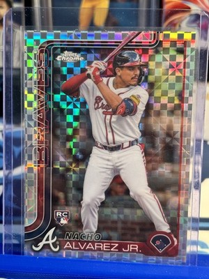 2025 Topps Chrome #75 Nacho Alvarez Jr. Aqua Lava Refractors #/199