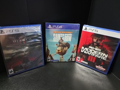 3 Games-PS5  COD Modern Warfare III, PS5 Diablo IV, PS4 Saints Row Steal Edition