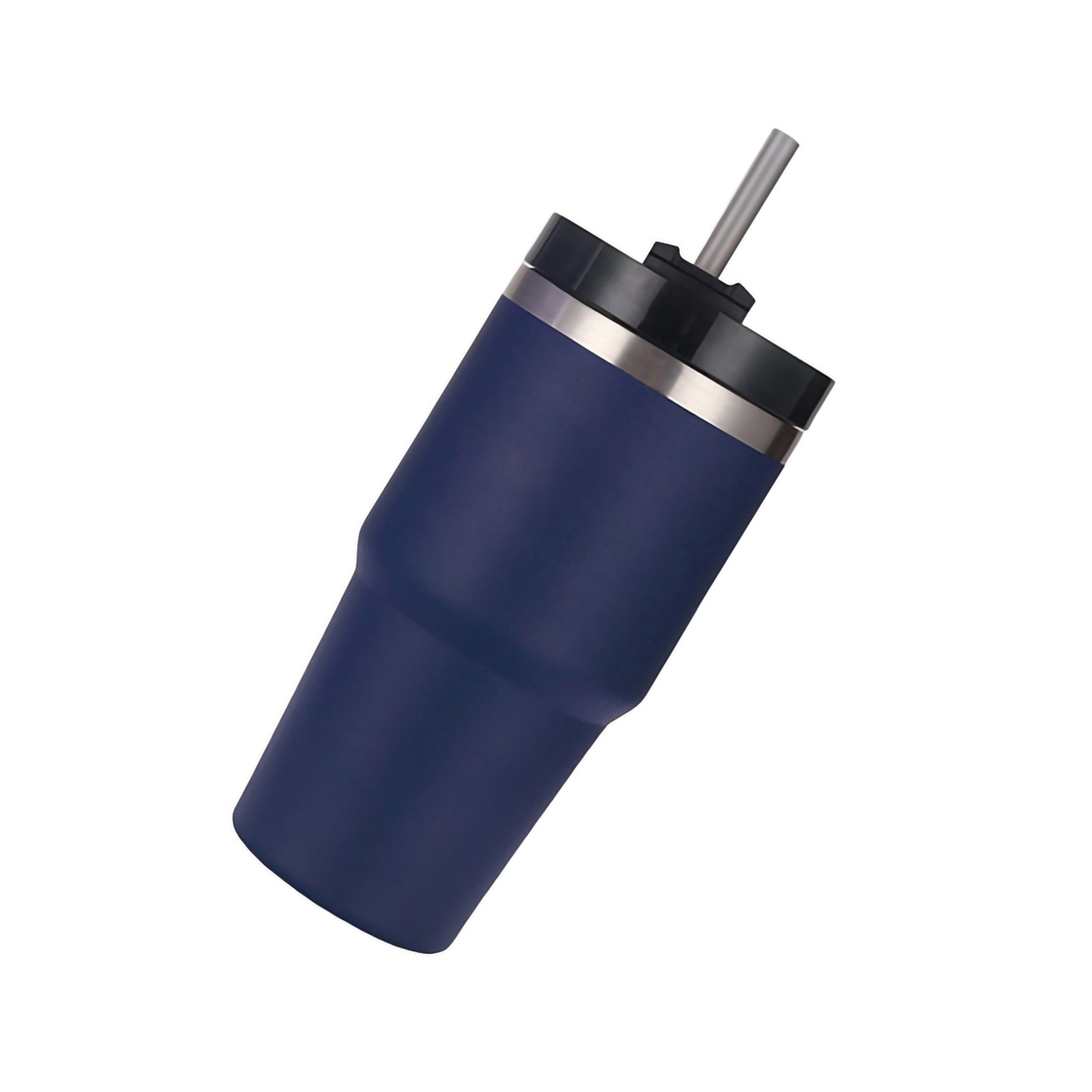 Stainless Steel Vacuum Insulated Tumbler With Straw Polished Glossy Keeps Hot Co