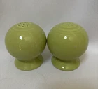 Fiesta *1950's Chartreuse* Salt and Pepper Shakers *No Corks* Near Flawless