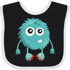 Inktastic Furry Monster, Blue Monster, Cute Monster, Silly Baby Bib Alien Funny