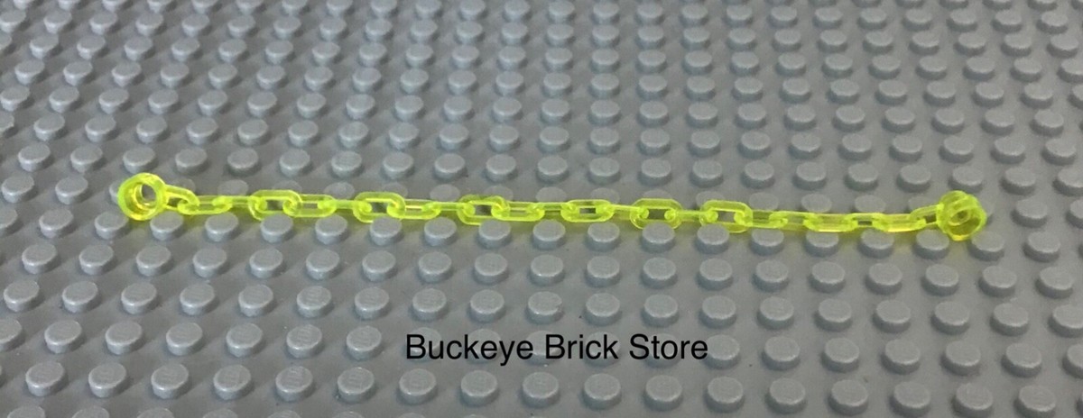 LEGO Trans Neon Green Chain 21 Links Between 16 and 17 Studs Long