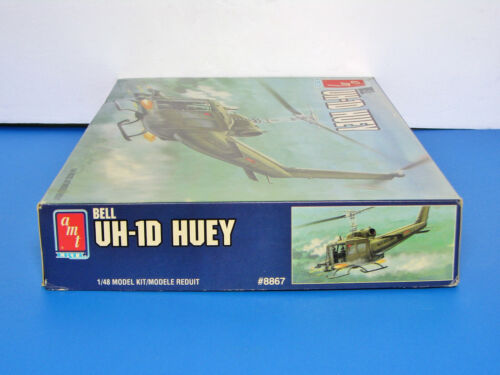 1991 NEW MADE IN ITALY AMT ERTL 1/48 BELL UH-1D HUEY HELICOPTER MODEL KIT  #8867