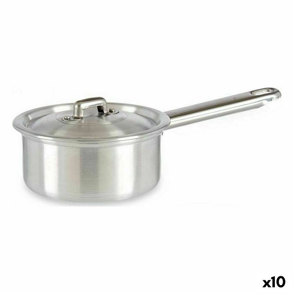 Topf Mit Deckel Ø 12 Cm Silberfarben Aluminium 600 Ml 10 StüCk-image