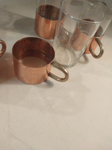 Vintage 9 Piece Irish Coffee Set Brass and Coppercraft Guild - Picture 4 of 8
