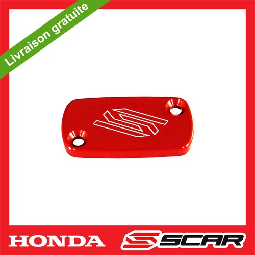 SCAR Couvercle Maître Cylindre Frein Avant Rouge - Compatible Honda CR, CRF, Monkey125