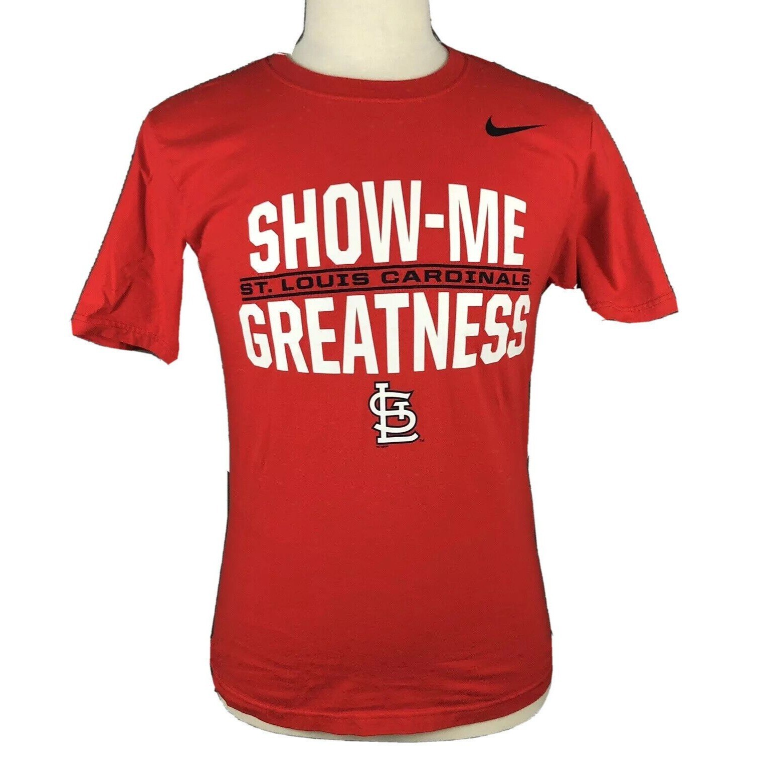 St Louis Cardinals NIKE T-Shirt MLB Size Small Show Me Greatness Baseball