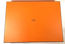 HERMÈS Empty Box  19" x 13 1/2" x 3 3/4" Authentic Laquer France Orange READ
