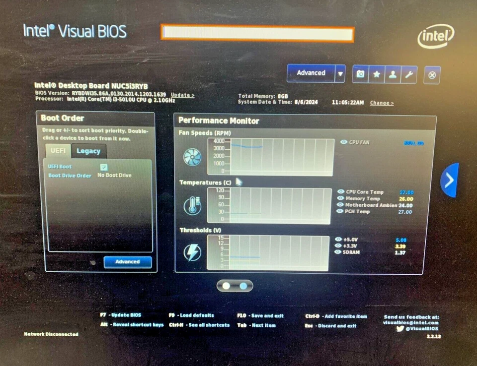 Intel NUC NUC5I3RYB - Intel i3-5010U - 8GB RAM - 256GB SSD - WIN10 (OFFERS OK) - Image 3 of 3