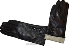 New Lovely women's Leather Gloves Winter Gloves warm Leather Gloves WoW BNWT  