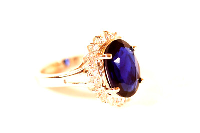 AVON 125th Anniversary RJ Graziano Designed Ring Rhinestone Blue ...