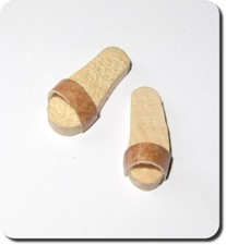 Miniatur Latschen, Holzlatschen - 1 Paar, Neu