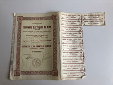 Action Compagnie des TRAMWAYS Electriques de Dijon 1893