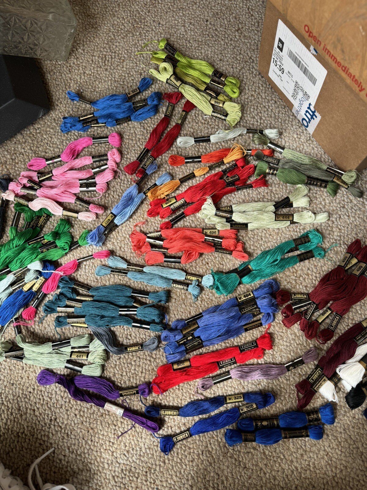 Mass Lot Cotton Embroidery Thread Bulk Bundle Skeins DMC Semco Ljubica