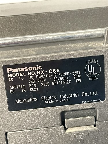 80s Vintage Panasonic RX-C66 Double Cassette Radio Boombox Rare Japan READ DSCRI - Picture 17 of 17