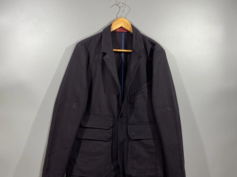 Chaqueta Abrigo Deportivo G-STAR Para Hombres Púrpura Oscuro Informal Bolsillos Apilados Sin Forro Talla M Foto 4 de 4