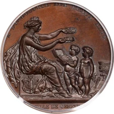 c.1900 Switzerland Geneva Industry of Fine Arts Bronze Medal PCGS SP64