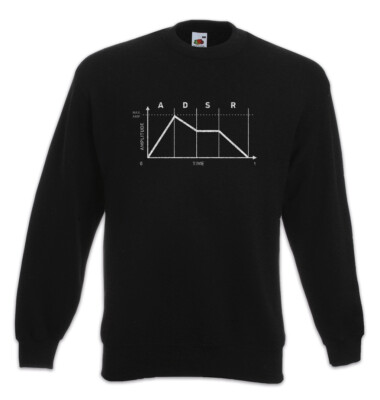 Synthesizer ADSR II Sweatshirt Pullover Audio Wave Sound DJ MC Electro 80s