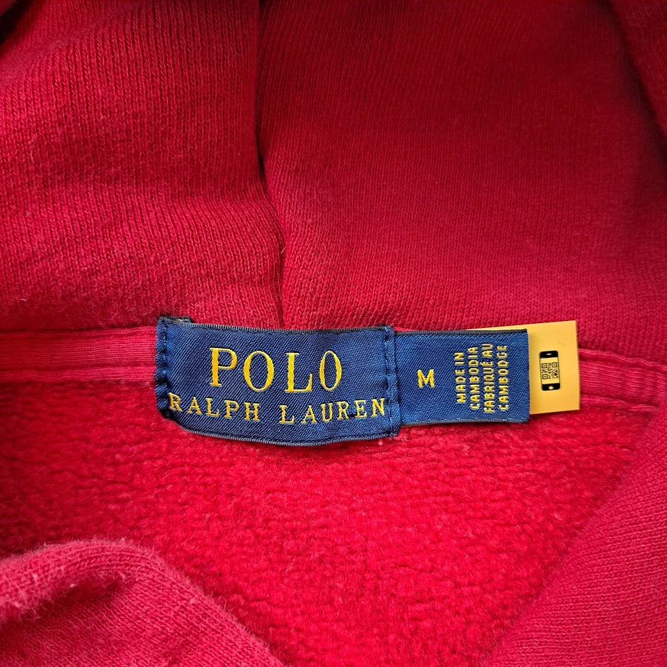 Moletom Polo Ralph Lauren com capuz feminino médio vermelho academia cápsula Prepy LEIA - Imagem 3 de 4