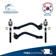 4 Pcs ⭐KOREA⭐ Outer +  Inner Tie Rod Ends 11-14 SONATA, AZERA, OPTIMA, CADENZA