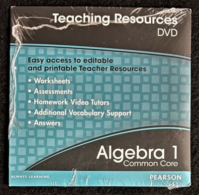 ALGEBRA 1 DVD - TEACHING RESOURCES (Editable & Printable) (2011, Pearson)