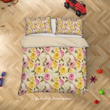 3D Floral Bird Art Pattern Quilt Cover Set Duvet Cover Bedding Pillowcases