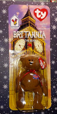 McDONALDS TY BEANIE BABY BRITANNIA THE BEAR RARE WITH 2 TAG ERRORS 1993 OAKBROOK