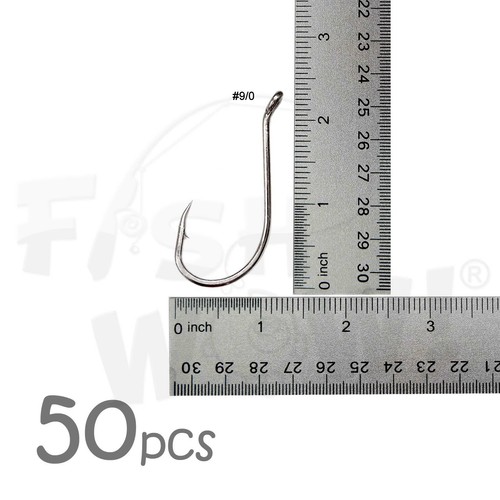 Peces ¡GUAU! Pulpo Pesca J Gancho Talla 9/0 Negro Níquel Seleccionar Cantidad 20 50 100 Lote - Imagen 5 de 7