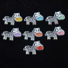 Pkg of 10 ZEBRA 2-hole Wood Buttons 1-1/8" x 7/8" (29 x 21mm) Craft (9003)