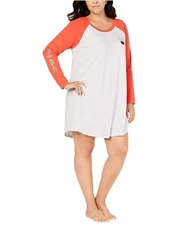 Jenni by Jennifer Moore Plus Women's Sleepshirt Coffee Cup Gray 2X