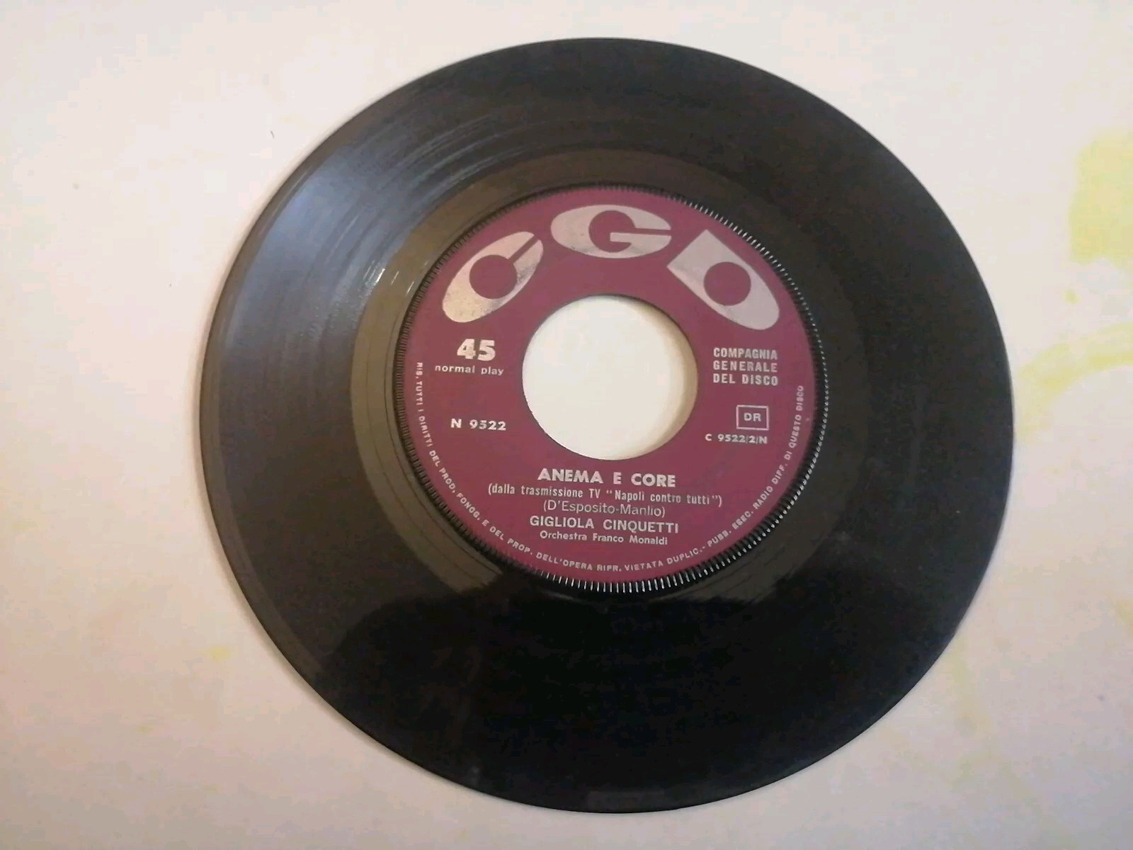 Disco 45 giri di Gigliola Cinquetti - Fortuna Mia