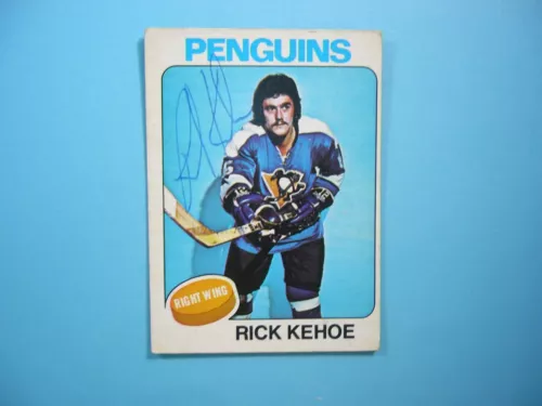 1975/76 O-PEE-CHEE NHL HOCKEY CARD #39 RICK KEHOE VG NICE!! AUTO AUTOGRAPH OPC