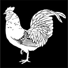 Rooster Vinyl Decal Sticker country animal farm chicken window graphic