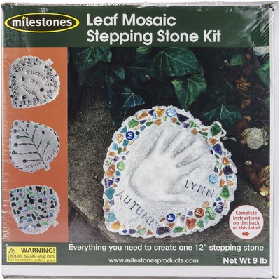 Midwest Products Milestones Decorative Mosaic Leaf Stepping Stone Kit for Flo...