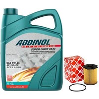 MotoröL Set 5W-40 Addinol 4 Liter + ÖLfilter 172618 FüR Citroen Peugeot Toyota