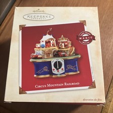 Hallmark QLX7686 Circus Mountain Railroad Motion Ornament With Light And Sound