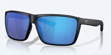 BRAND NEW Costa Del Mar RINCON II 2 Matte Black / Blue Polarized Glass 580G