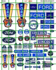 4044 DAVE'S DECALS ASSORTED FORD DEALERSHIP SIGNAGE
