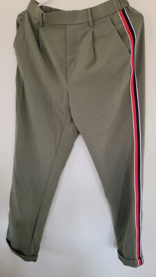 NEW Forever 21 Full Length Olive Green Leggings with stripes