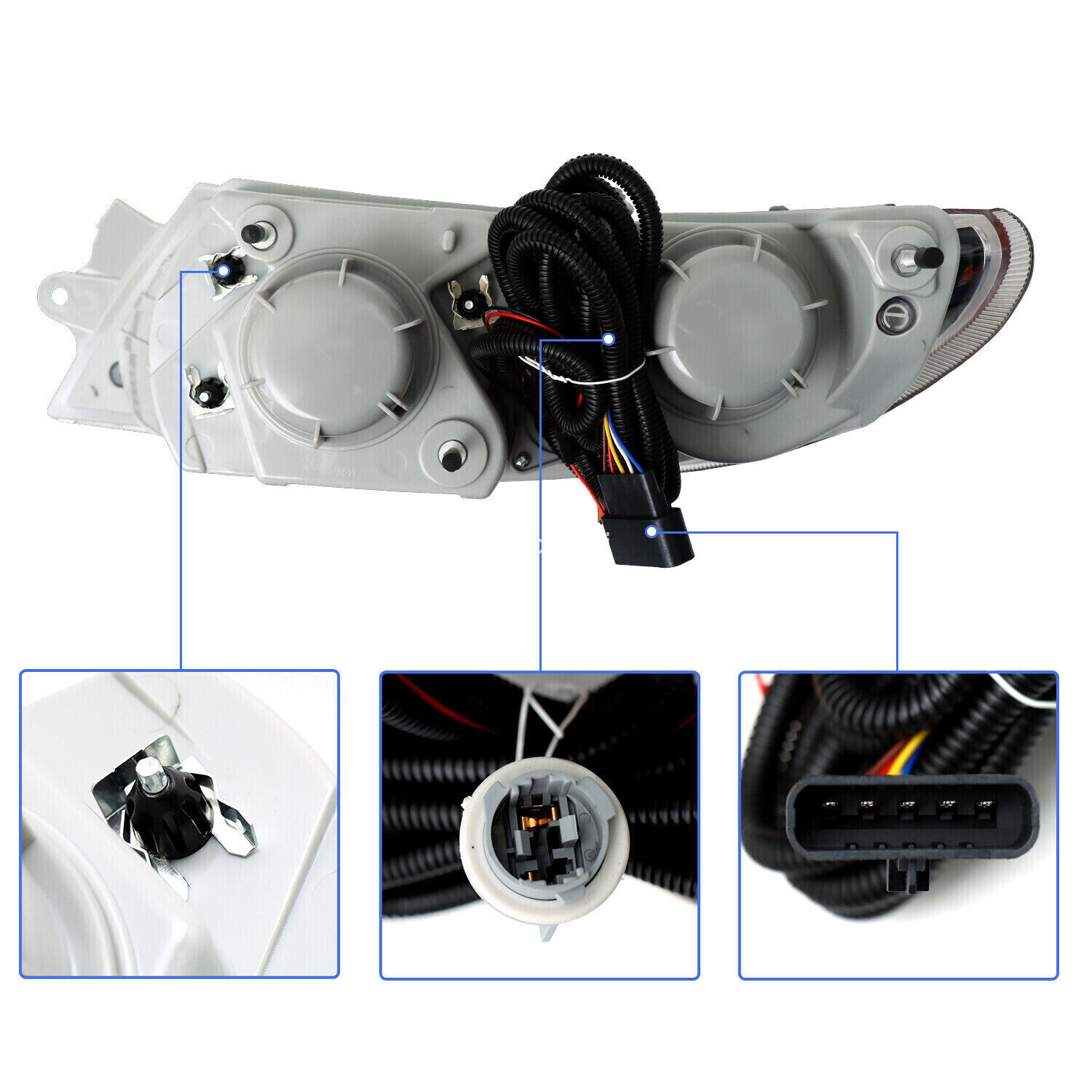 Full LED Projector Pair Headlights For 02-18 International 4100 4200 4300 4400