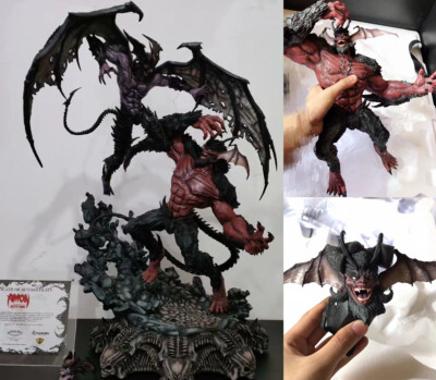 Figurama DEVILMAN crybaby Fudou Akira VS Ammon Collectible Statue